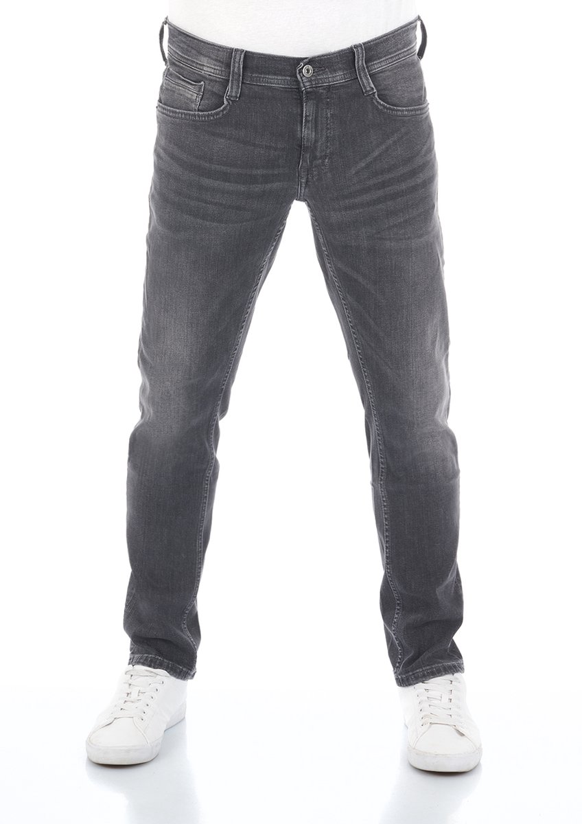 Mustang Heren Jeans Broeken Oregon tapered Fit Zwart Volwassenen