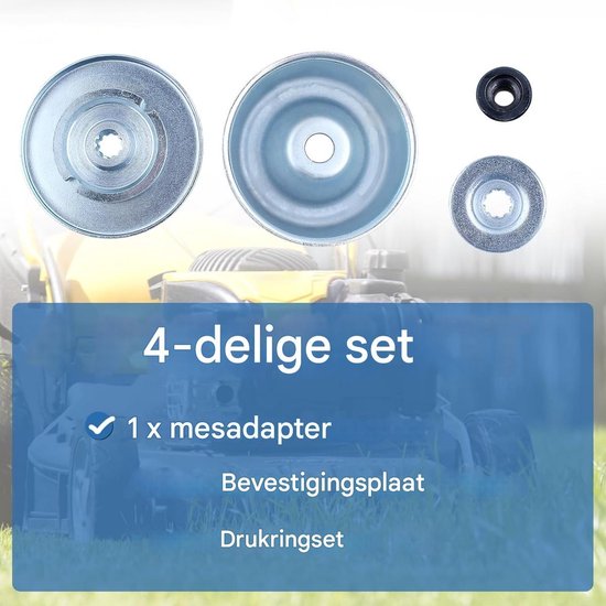 Dussdote Mesplaat + Duwplaat + Ring + Moer 4-in-1 Kit - Reserveonderdelen voor grasmaaiers - Voor STIHL FS55 FS55R FS36 FS44 FS56 FS80 FS90 FS120 FS200 FS250 grasmaaiers van Dussdote — afbeelding 4