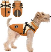 Dogs&Co Warme Hondenjas Okergeel 2026 model - Maat XXL - Ruglengte 38cm Borstomvang 50cm - Gewicht Hond 7-9 KG