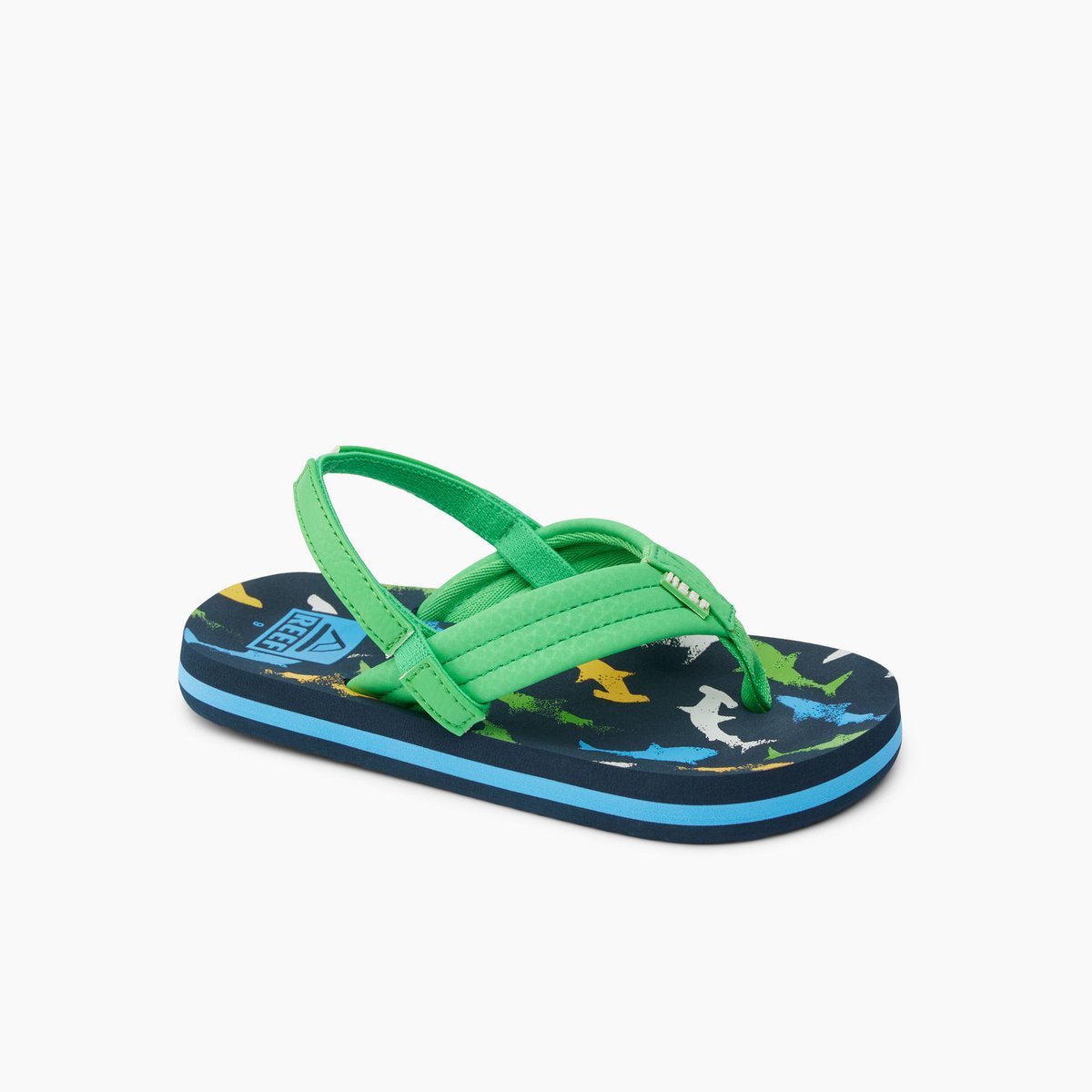 Reef Teenslipper Little Ahi Multi Shark Zwart