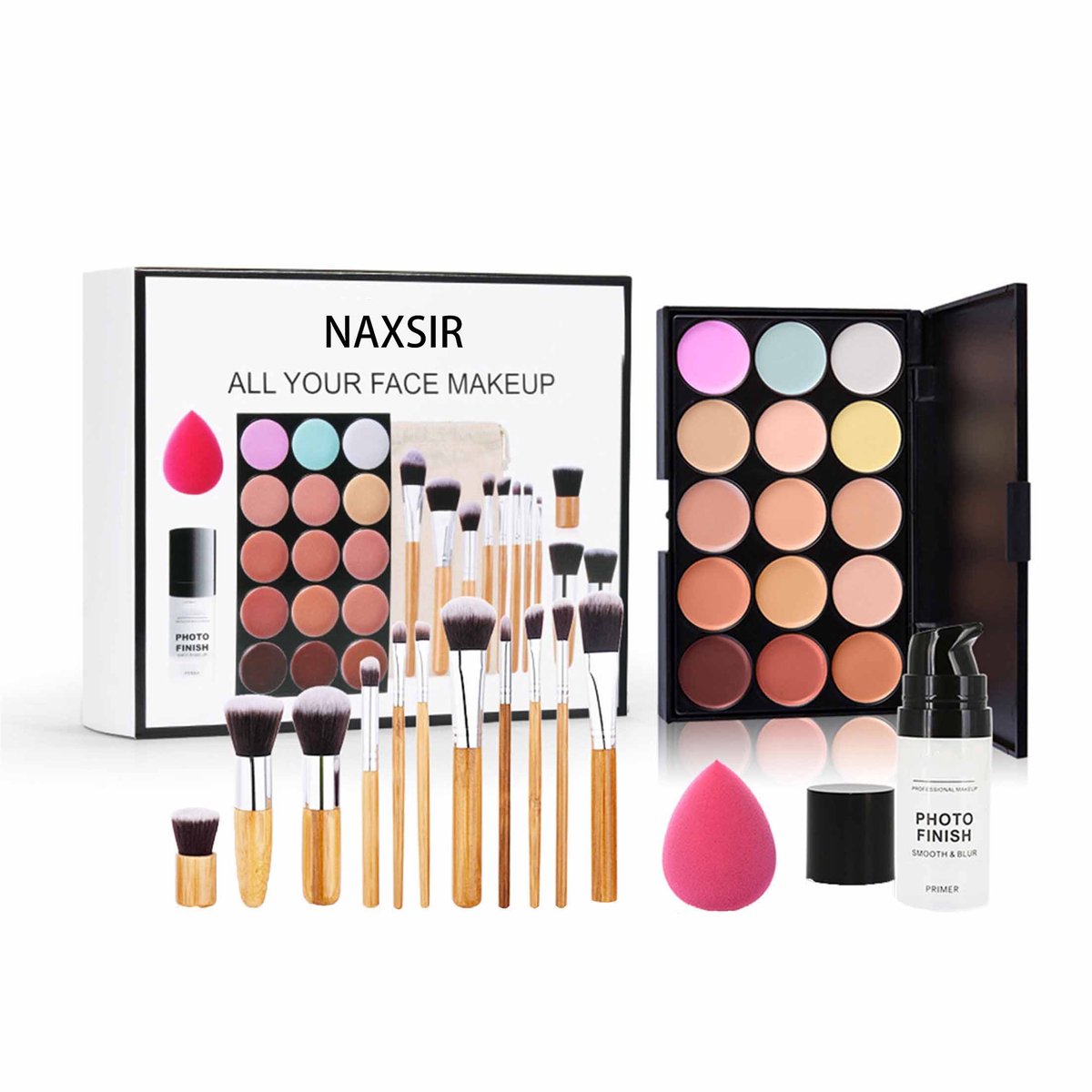NAXSIR 15 - Kleuren Oogschaduw Palet - Parelmoer & Matte! Volledig Veelkleurig Make - up voor Podium, Cosplay en Elke Ooglook. Met Intense, Glanzende Kleuren voor Spectaculaire Oog - Effecten
