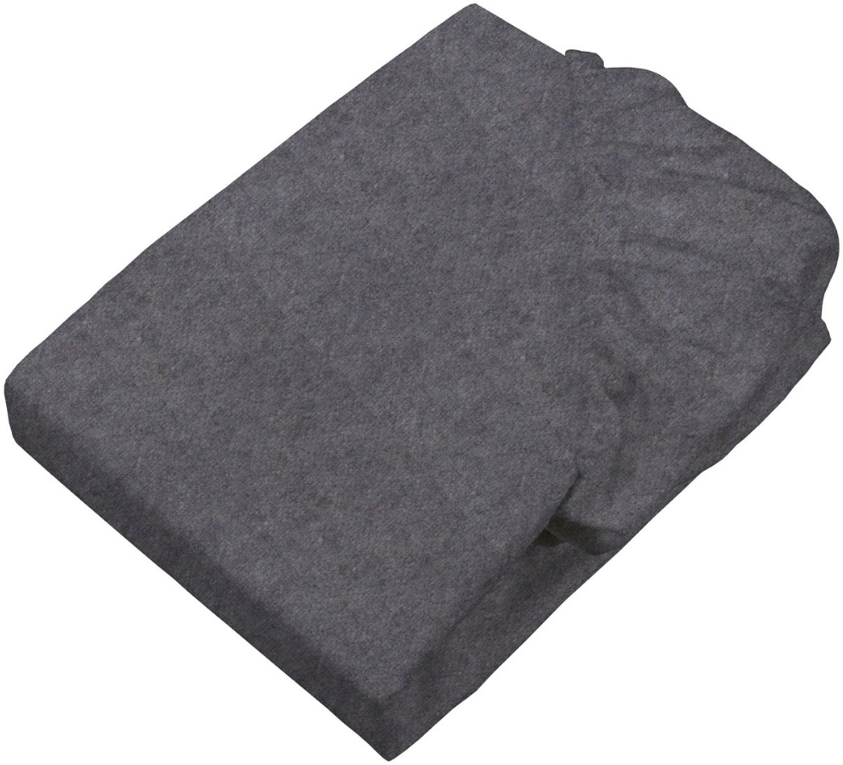 Sleepling 140 x 200 cm hoeslaken van fijn flanel | katoenen laken met rondom elastiek | voor matrassen tot 23 cm hoog | Made in Germany | wasbaar op 60 graden | donkergrijs