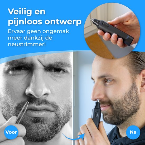 Nuvance Neustrimmer - Neustrimmer Mannen en Vrouwen - Oortrimmer - Neushaartrimmer - Usb Oplaadbaar - Afspoelbaar