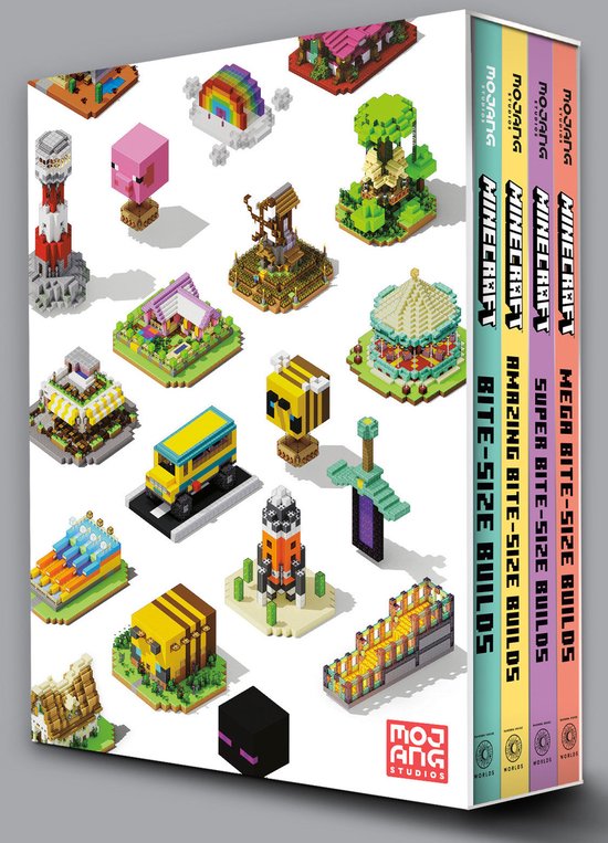Minecraft- Minecraft: Bite-Size Builds Collection 4-Book Box ... - cover