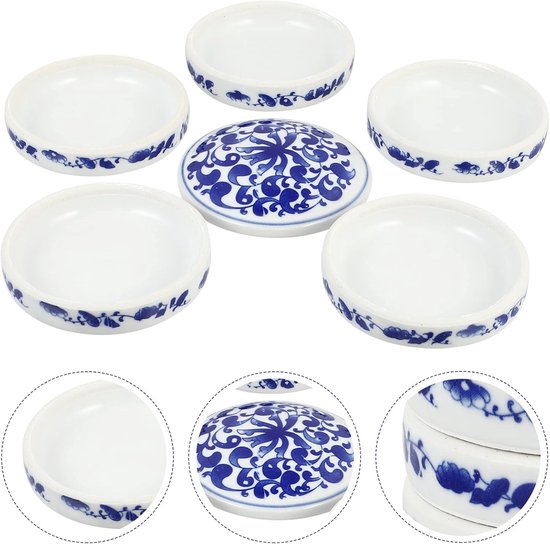 Stapelbaar kleur mengen trays - 5 lagen kleuren palet - Chinese aquarel schilderij pigment mengen inkt lade met deksel van Merkloos	 — afbeelding 4