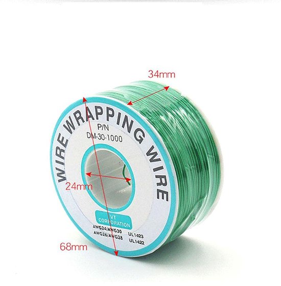 Fil rouge Solid 30 AWG 0,25 mm - Câble électrique coloré - Kit de ...