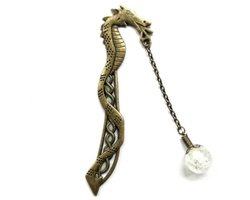 Scoby - Marque-page - Forme de dragon - Cadeau Chique - Marque-page - 12 cm - Couleur or