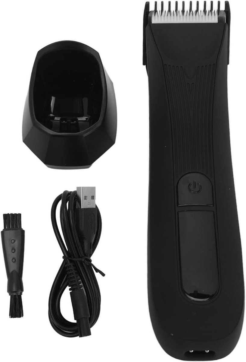 Waterproof Electric Rechargeable Body Trimmer voor Mannen - Zwart - Body Grooming Gadget