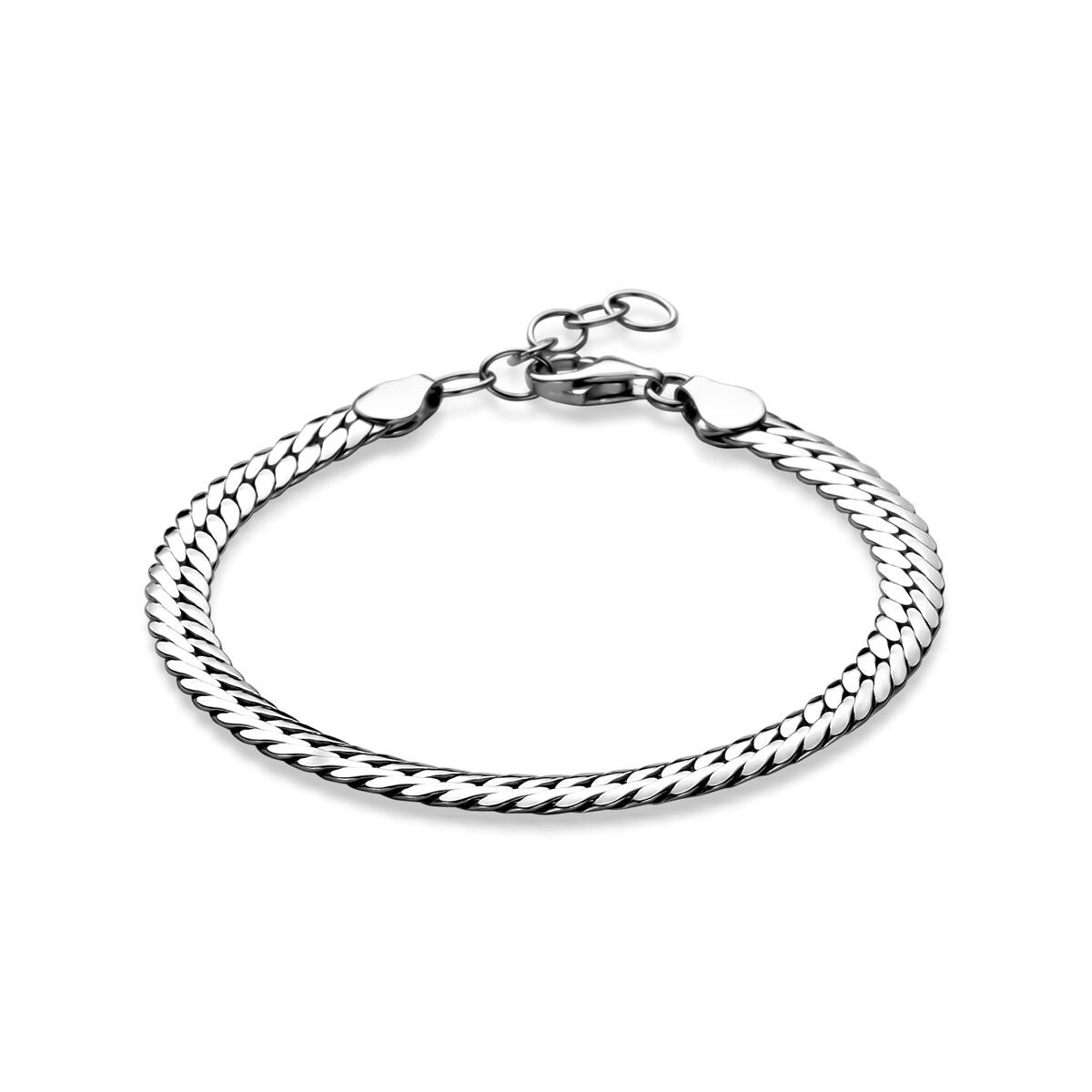 Zilver armband gourmette 5 mm 17 + 3 cm 1341588