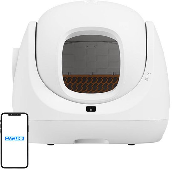 Catlink Scooper SE BayMax - Zelfreinigende kattenbak met Wifi - Compact formaat - Groot volume - Wit