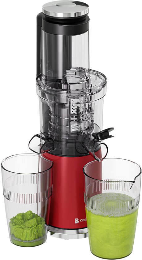 AMZCHEF Sapcentrifuge voor hele vruchten, 80 mm, BPA-vrij, 200 W, met verbeterde grondboor, dubbellaags filter, stille motor, grijs