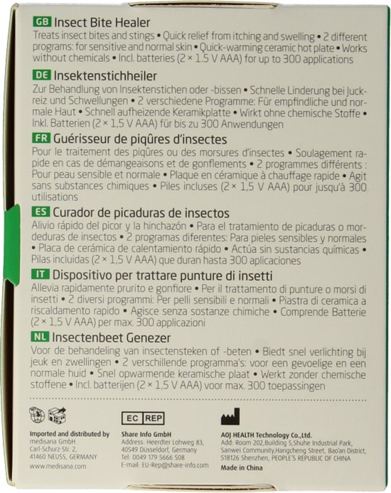 medisana IB 100 - Insectenbeet Verzachter