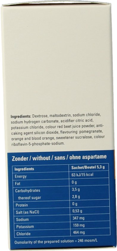 Care Plus ORS zakjes (Oral Rehydration Salt) - Granaatappel / Sinaasappel