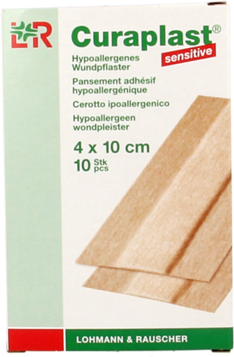 Goedkoopste Curaplast Sensitive wondpleister 4 x 10cm 10 Stuks