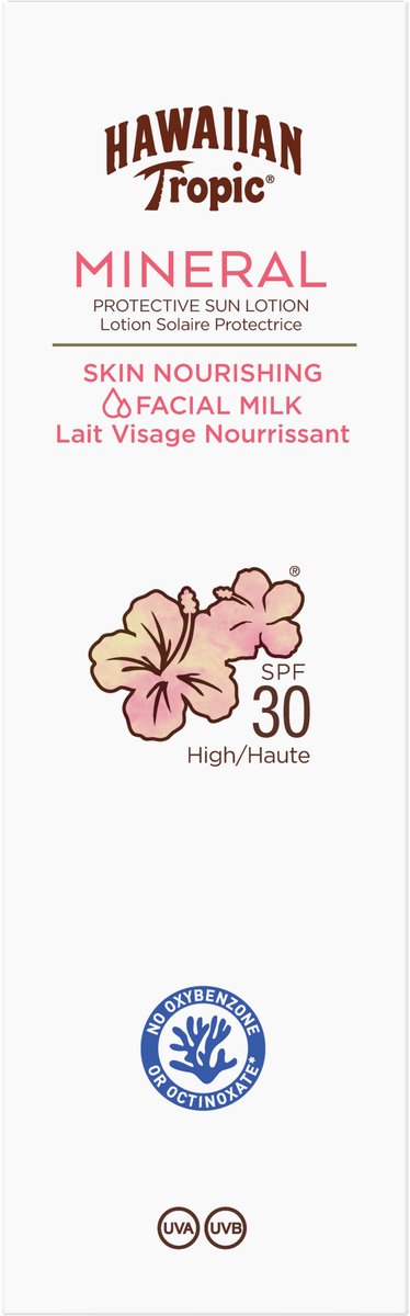Goedkoopste Hawaiian Tropic Mineral Sunmilk Face Lotion - SPF30 - 50ml - 1 Stuk