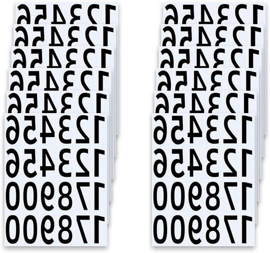 Huisnummer sticker ( kies zelf de kleur en lettertype
