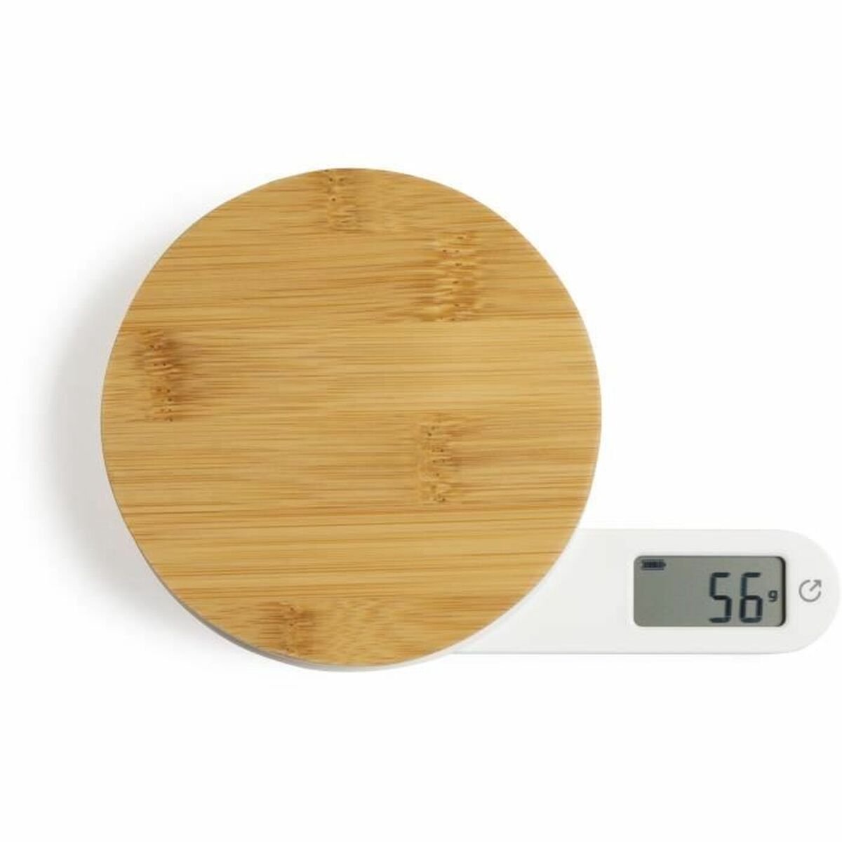 Dynamo keukenweegschaal - LIVOO - DOM466 - Bamboe weegschaal - Geen batterij of opladen - Max. 5 kg - 4 meeteenheden - LCD-scherm