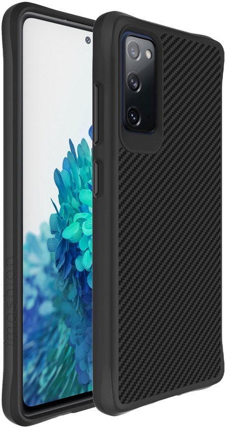 imoshion Hoesje - Geschikt voor Samsung Galaxy S20 - Rugged Hybrid Carbon Case - Zwart