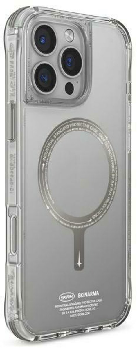 Skinarma Saido Hoesje Voor Iphone 16 Pro 6.3 Met Magnetische Oplading Titanium