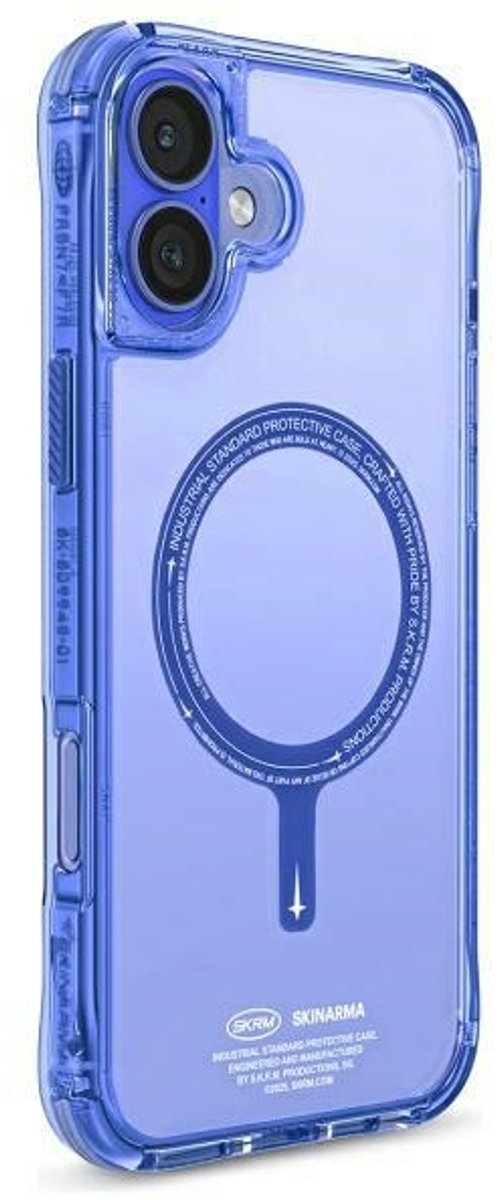 Skinarma Case Saido Voor Iphone 16 6.1 Magnetisch Opladen Met Blauwe Hoes