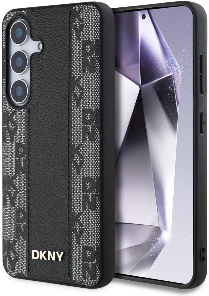 Dkny Magsafe Hoesje Voor Samsung Galaxy S25 Lederen Geruit Patroon