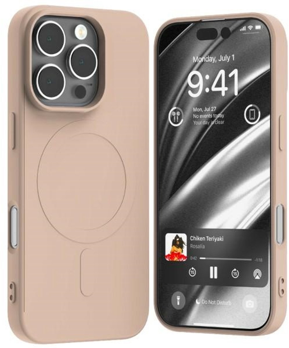 Mercury Voor Magsafe Semi-Silicone Hoesje Voor Iphone 16 Pro 6.3 Bescherming