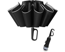 Stormparaplu Opvouwbaar - Parasol - Paraplu - Automatisch Uitklapbaar - Winkeldichte, sterke reisparaplu - Duurzaam frame met 10 ribben - Reflecterend - Paraplu's