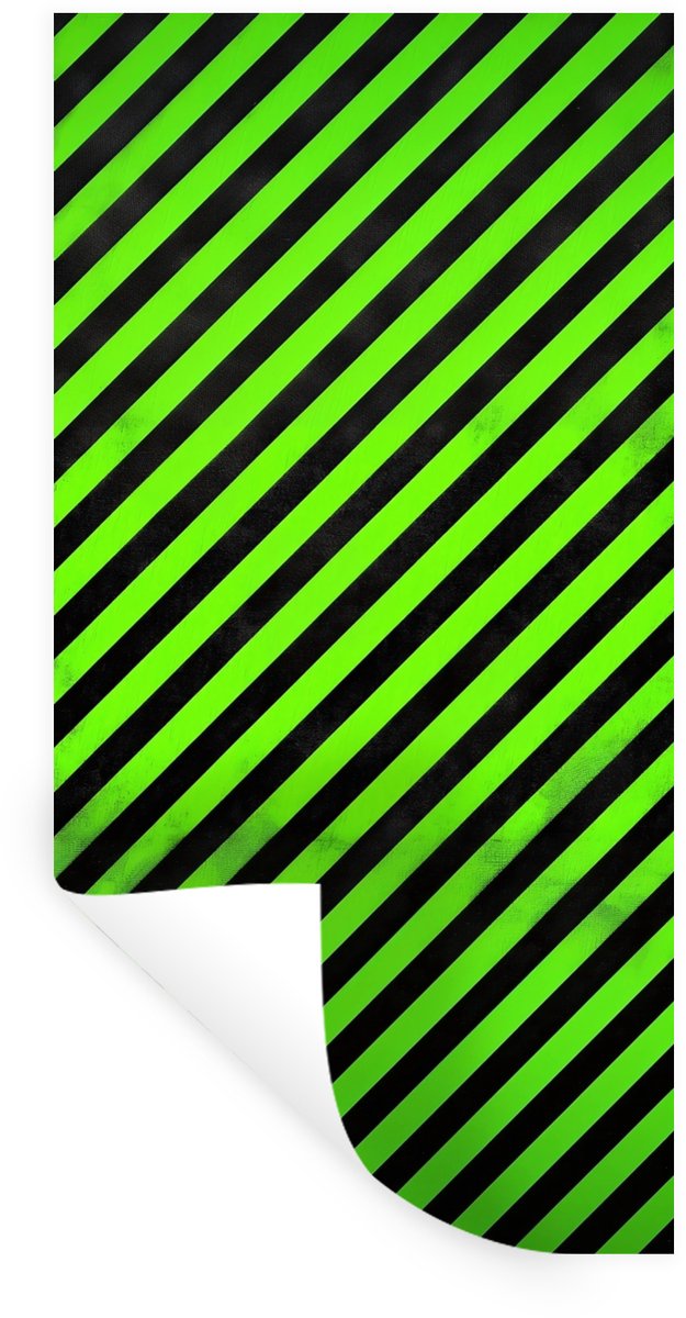 Muurstickers - Sticker Folie - Gaming - Strepen - Schuin - Groen - 60x120 cm - Plakfolie -