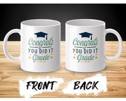 Congrats You Did It Mug, Graduation Gift, Grade Mug, Afstudeercadeau, Graduation Party Decor, Graduation Season Mug