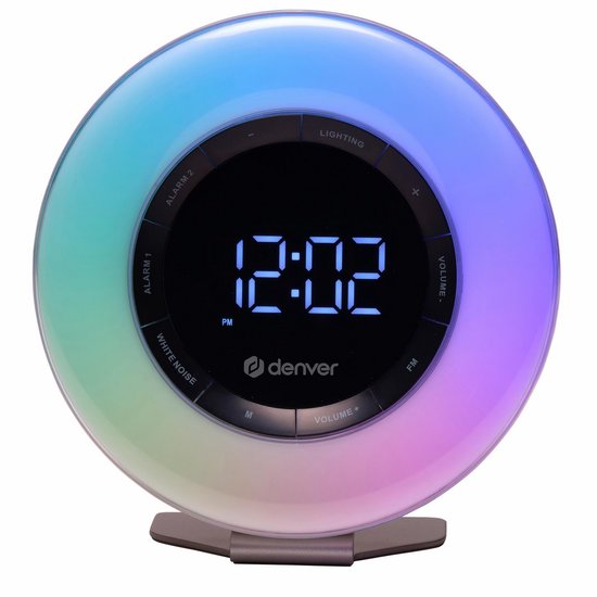 Denver Wake Up Light - FM Wekkerradio - Snooze - Lichtwekker - White Noise - CRL342