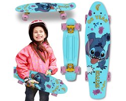 DISNEY Stitch kinder skateboard 55cm, zonder pedalen, licht, STABILITEIT tot 50 kg.