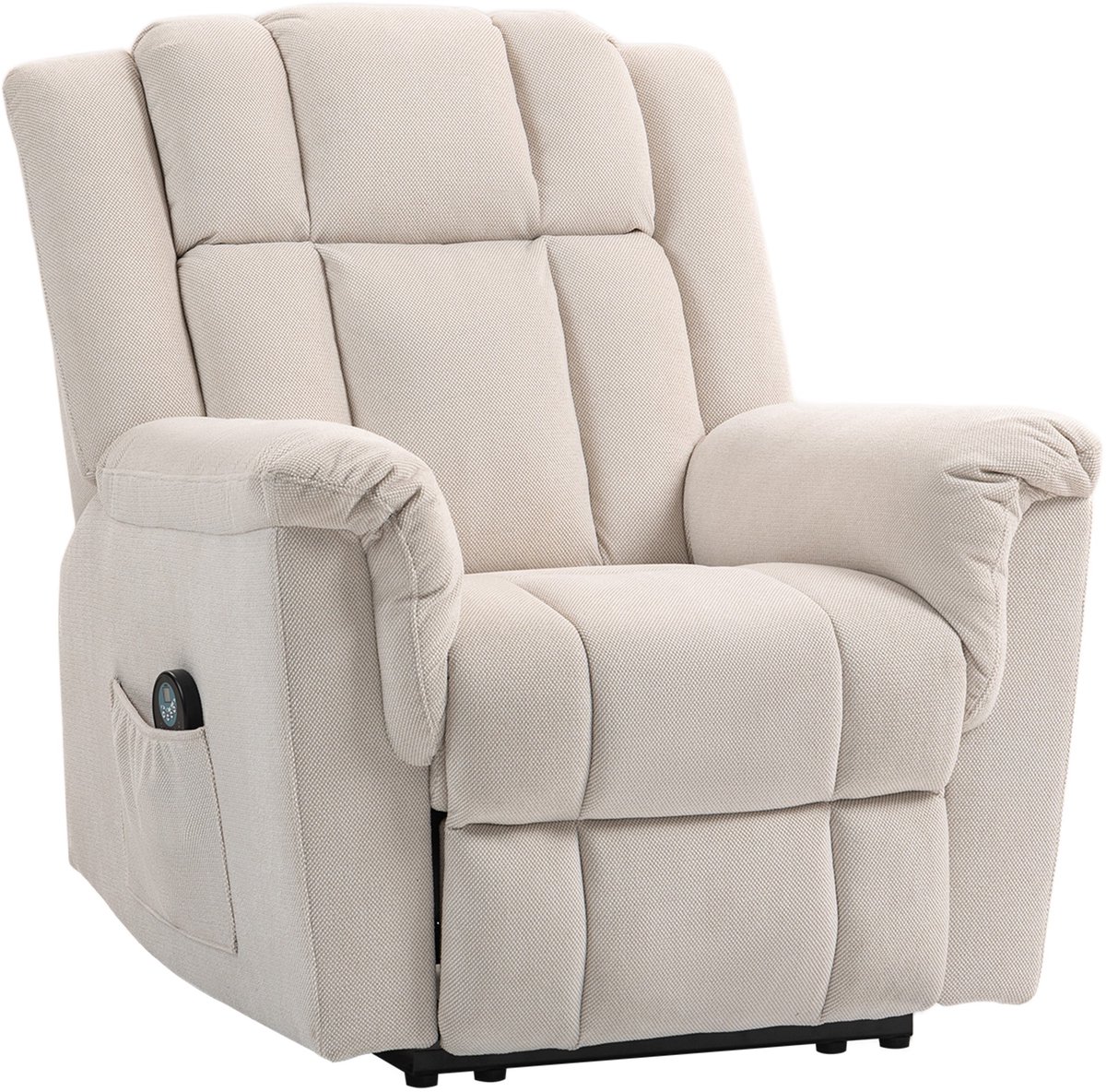 HOMCOM-Massage Relaxbank-91x85x104cm-Chenille-Beige
