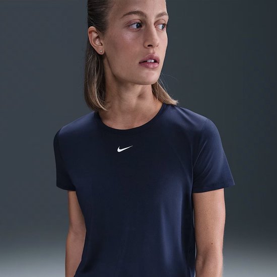 Nike One Classic Sportshirt Dames Donkerblauw M/38