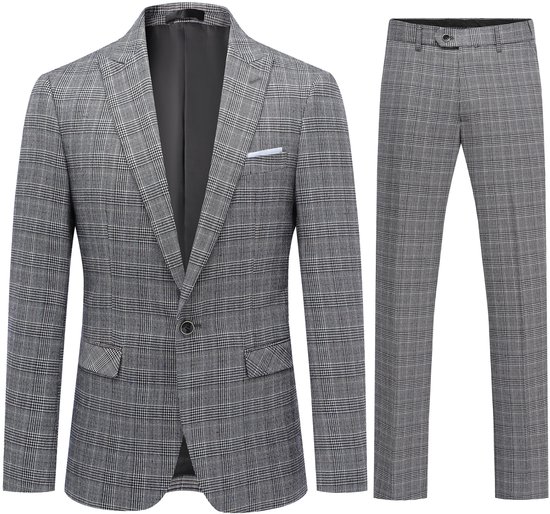 Allthemen Herenpak, 2 stuks, slimfit, bruidsjurk met een elegante knoop