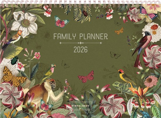 Pimpelmees terra botanica family planner 2026 Monkey olive