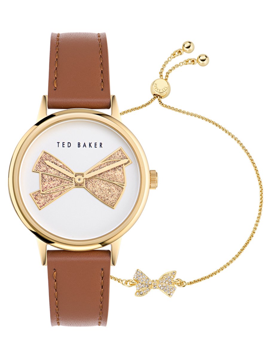 Ted Baker Phylipa Iconic Kwarts Analoog Horloge Bruin Case: 100% Stainless Steel | Armband: 100% Leather 36 BKGFW2403W0