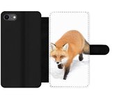 Étui pour téléphone iPhone 8 Bookcase - Renard - Neige - Hiver - Avec poches - Étui portefeuille avec fermeture magnétique