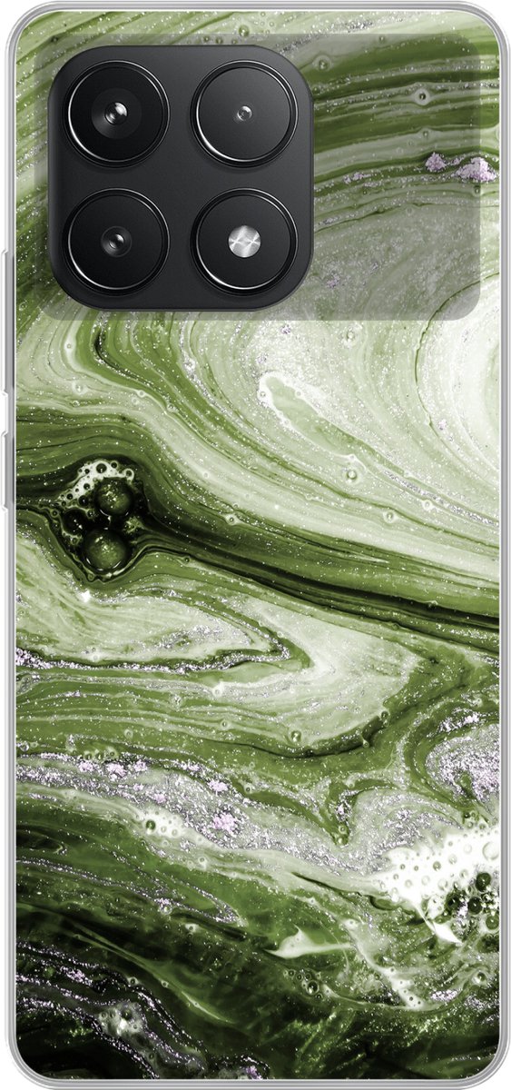 Telefoonhoesje Geschikt voor Poco F6 Pro hoesje - Marmer print - Natuursteen - Kalksteen - Siliconen Telefoonhoesje Telefoonhoesje
