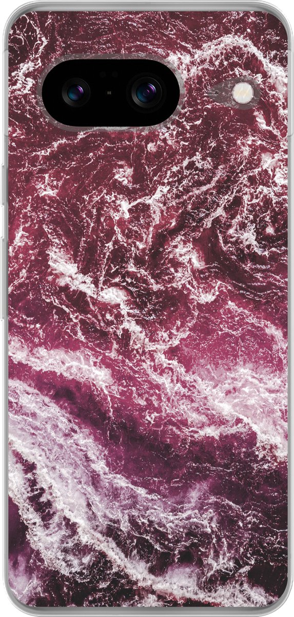 Telefoonhoesje Geschikt voor Google Pixel 8 hoesje - Marmer print - Natuursteen - Mineralen - Siliconen Telefoonhoesje Telefoonhoesje