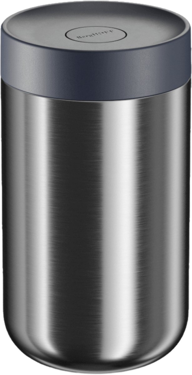 BergHOFF Home Nommie – Thermos Lunchbox - Food Jar 0.75L – Lekvrije Yoghurtbeker To Go – Isoleerbeker voor Soep - Dubbelwandige Isolatie - RVS Thermische Voedselcontainer – Houdt 6u Warm/Koud – Navy & Zilver