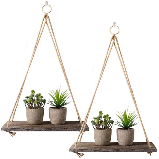 AFAjwsc Zwevende planken, plank met lengte 42 cm, houten wandplank voor