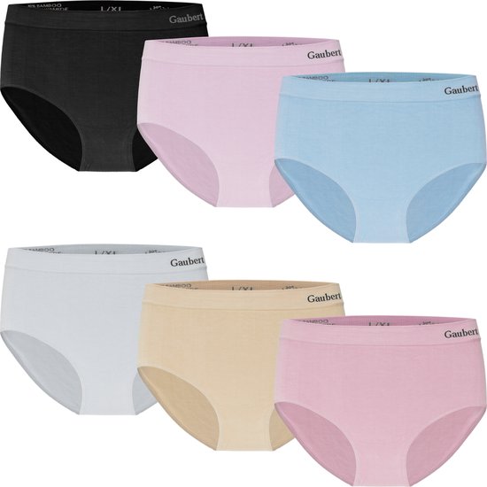 Six culottes midi sans couture en noir, rose, bleu clair, blanc, beige et rose.