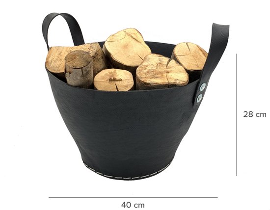 Houtmand gerecycled rubber - D40/H24 - stevig & duurzaam