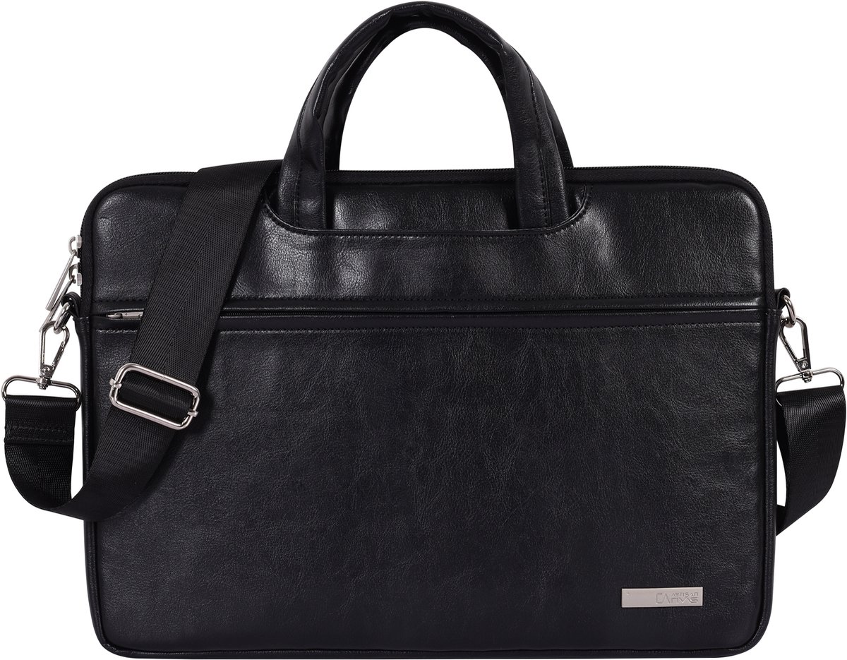 Luxe Laptophoes 15.6 Inch DG - Laptoptas met Schouderriem - Voor Dames & Heren - Laptop Sleeve met Handvat - Zwart