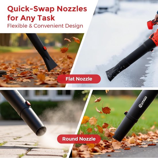 Bladblazer, krachtige draadloze ventilator. Batterij 2.4500mAh, 3-speed, 600W motor, 360cfm bladen van Industrierevolution. — afbeelding 4