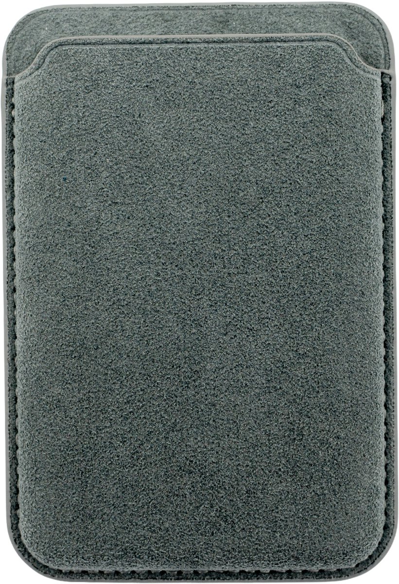 Veltrixx Apple iPhone – MagSafe Wallet – MagSafe Pasjeshouder – Alcantara – Nardo Grey