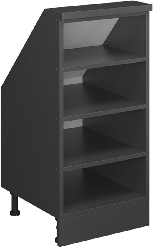 Vicco Rion Kast voor schuine wand – 40 x 81.6 cm met 4 compartimenten Antraciet