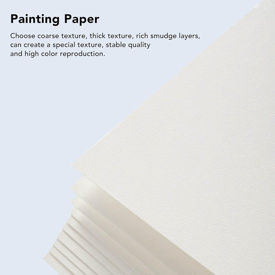 Aquarelpapier - 40 Stuks - Wasbaar - Zuurvrij - Katoenpulp - Medium Korrel - Fijnkorrelig - Tekenpapier voor School en Kantoor van Merkloos	 — afbeelding 3