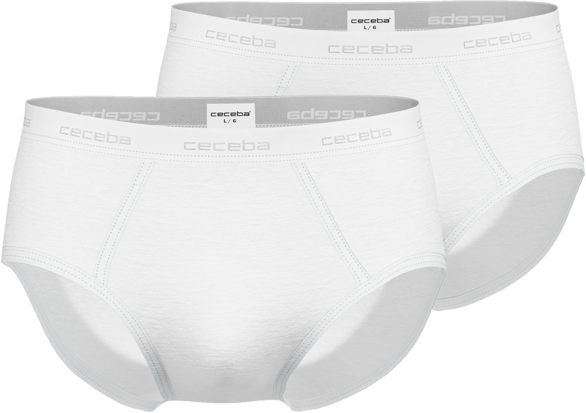 CECEBA New Classics Herenslip met gulp - 2-pack - Wit