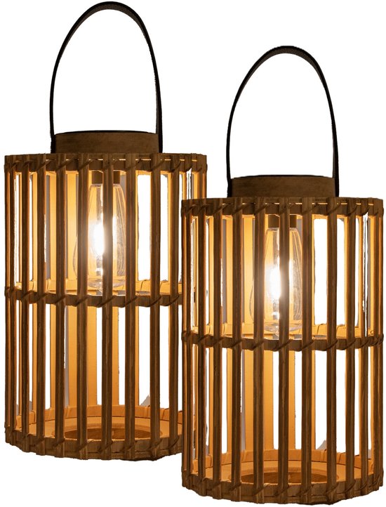 Bamboe solar lantaarns voor terras